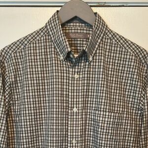 Men's Daniel Cremieux 100% Cotton Plaid Button Down Long Sleeve Shirt Size M